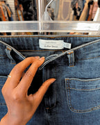 Paris Atelier High-Waisted Wide-Leg Patch Pocket Jeans