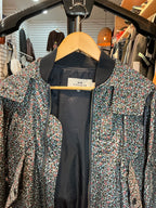 Vintage Coach Floral Hooded Bomber Jacket