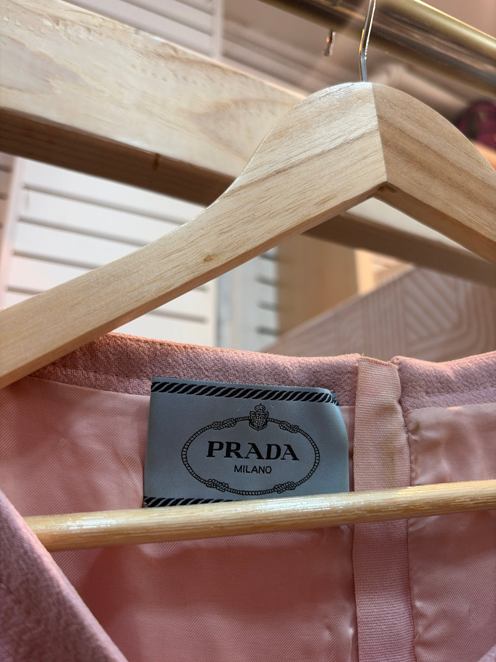 Prada Blush Pink Jacquard Shift Dress