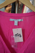 Old Navy Bright Pink Cropped V-Neck Button-Up Cardigan