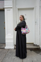 Solid Black Pocketed A-Line Abaya
