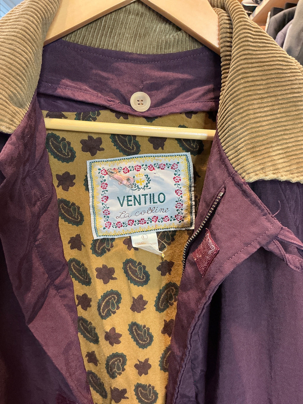 Ventilo La Colline Vintage Plum Long Trench Coat