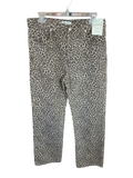 Madewell Leopard Print "The Longline" High-Rise Straight Jeans