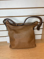 Vintage Coach British Tan Leather Ergonomic Hobo Shoulder Bag