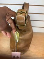 Vintage Coach British Tan Leather Ergonomic Hobo Shoulder Bag