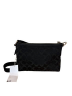 Coach Poppy Black Signature Jacquard Demi Crossbody Bag