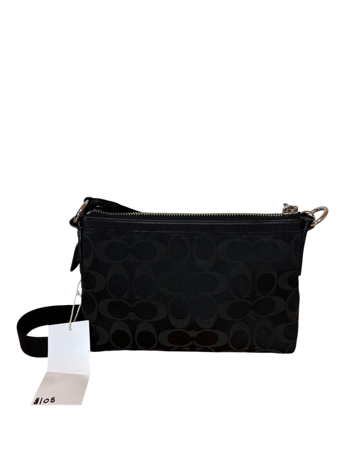 Coach Poppy Black Signature Jacquard Demi Crossbody Bag