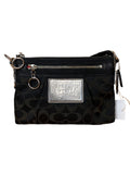 Coach Poppy Black Signature Jacquard Demi Crossbody Bag