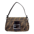 FENDI Mini Mamma Baguette Brown Zucca Canvas Hand Bag