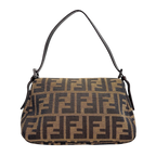 FENDI Mini Mamma Baguette Brown Zucca Canvas Hand Bag
