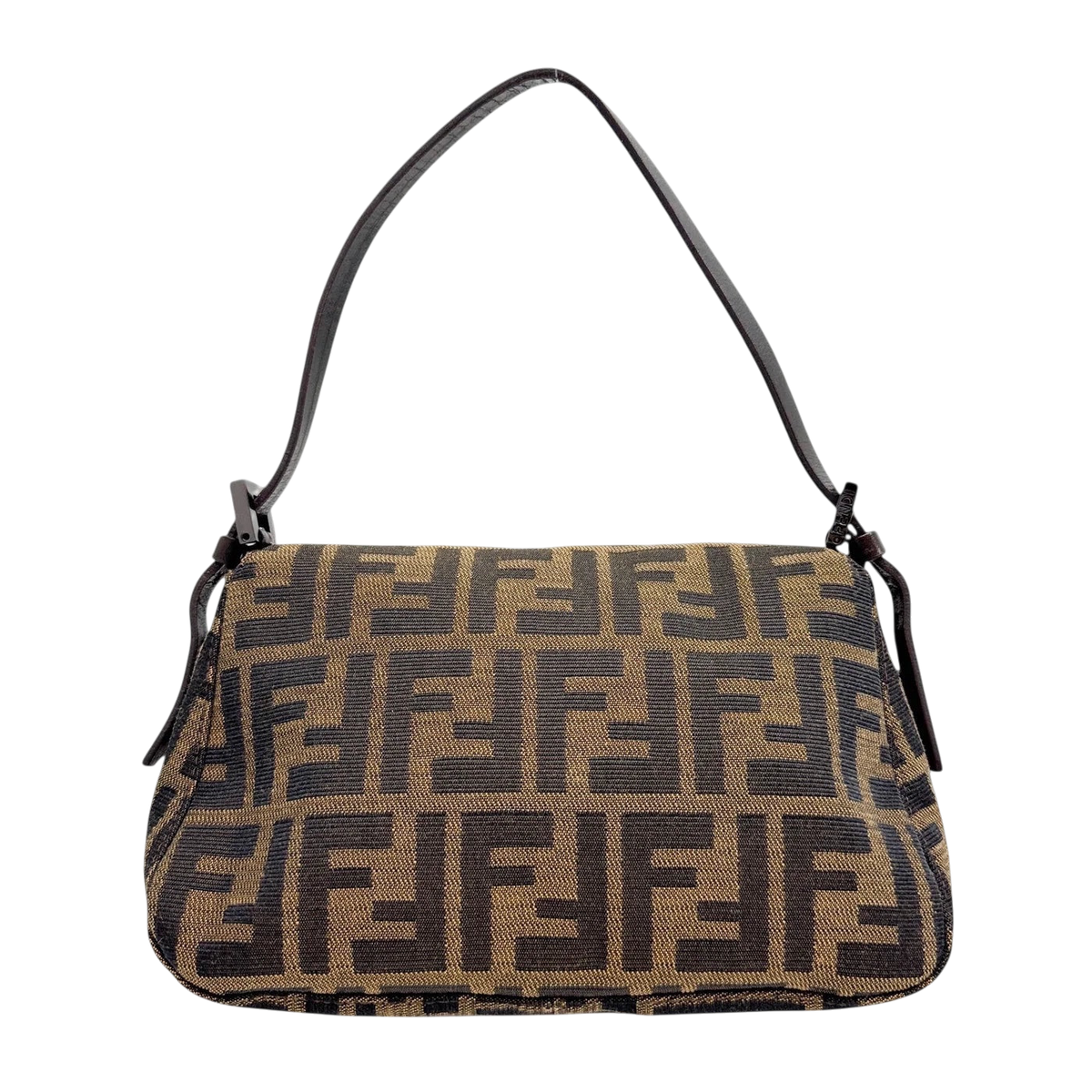 FENDI Mini Mamma Baguette Brown Zucca Canvas Hand Bag