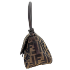 FENDI Mini Mamma Baguette Brown Zucca Canvas Hand Bag