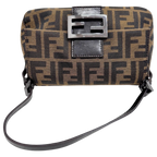 FENDI Mini Mamma Baguette Brown Zucca Canvas Hand Bag