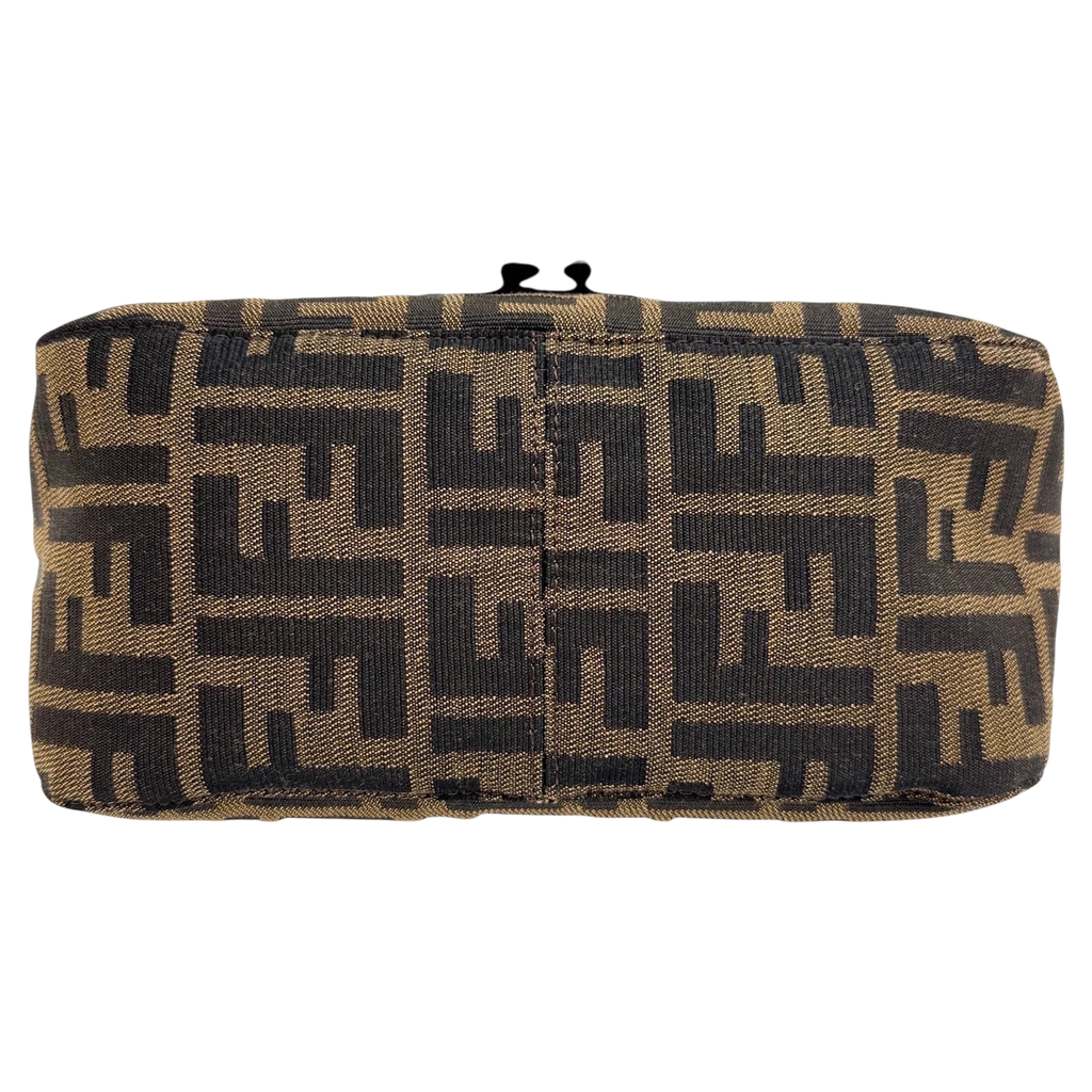 FENDI Mini Mamma Baguette Brown Zucca Canvas Hand Bag