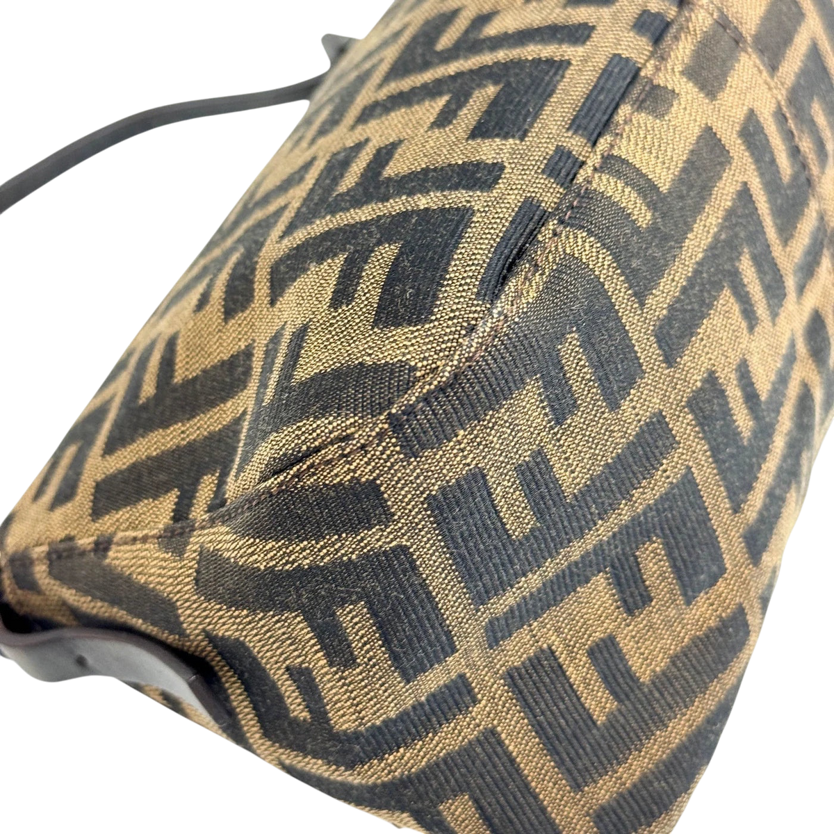 FENDI Mini Mamma Baguette Brown Zucca Canvas Hand Bag