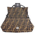 FENDI Mini Mamma Baguette Brown Zucca Canvas Hand Bag