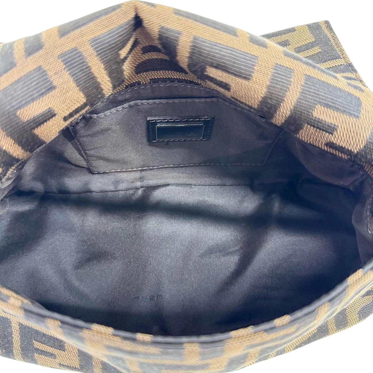 FENDI Mini Mamma Baguette Brown Zucca Canvas Hand Bag