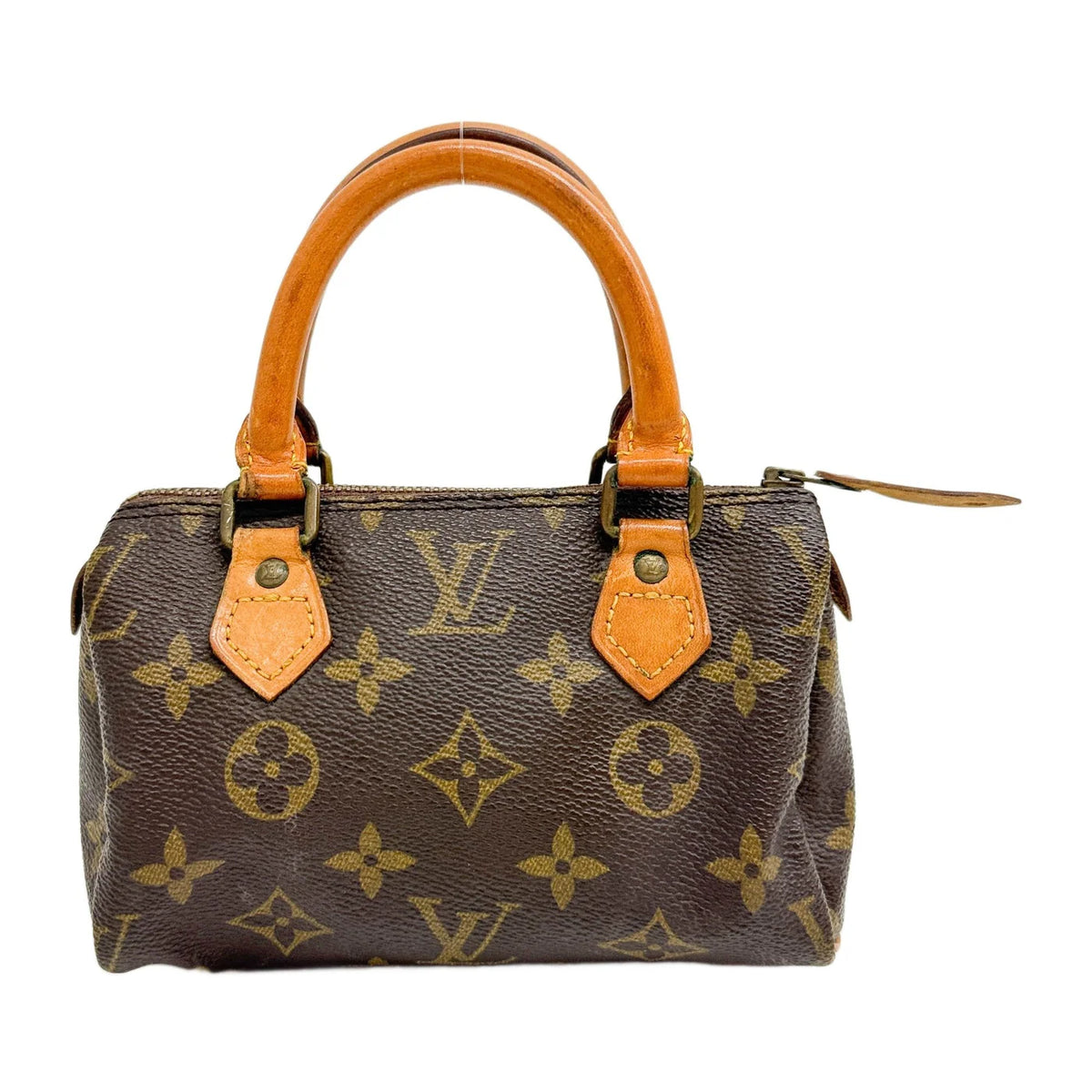 LOUIS VUITTON Mini Speedy Brown Monogram Canvas (Strap Included)