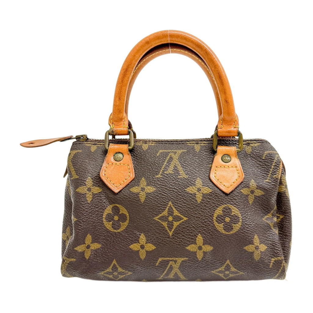 LOUIS VUITTON Mini Speedy Brown Monogram Canvas (Strap Included)