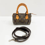 LOUIS VUITTON Mini Speedy Brown Monogram Canvas (Strap Included)
