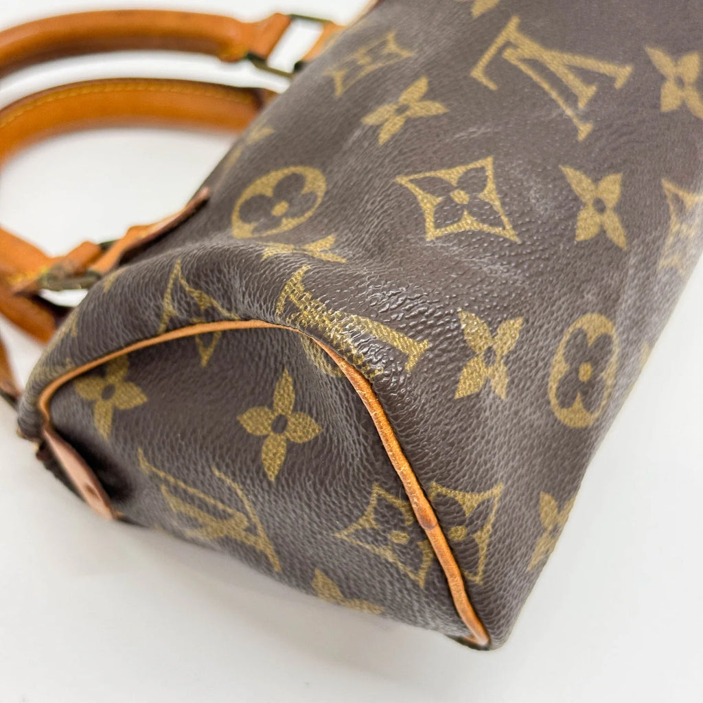 LOUIS VUITTON Mini Speedy Brown Monogram Canvas (Strap Included)