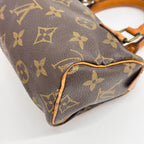 LOUIS VUITTON Mini Speedy Brown Monogram Canvas (Strap Included)