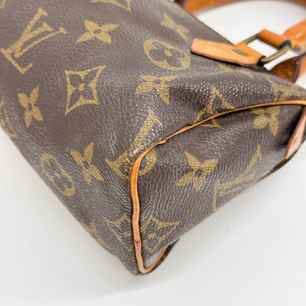 LOUIS VUITTON Mini Speedy Brown Monogram Canvas (Strap Included)