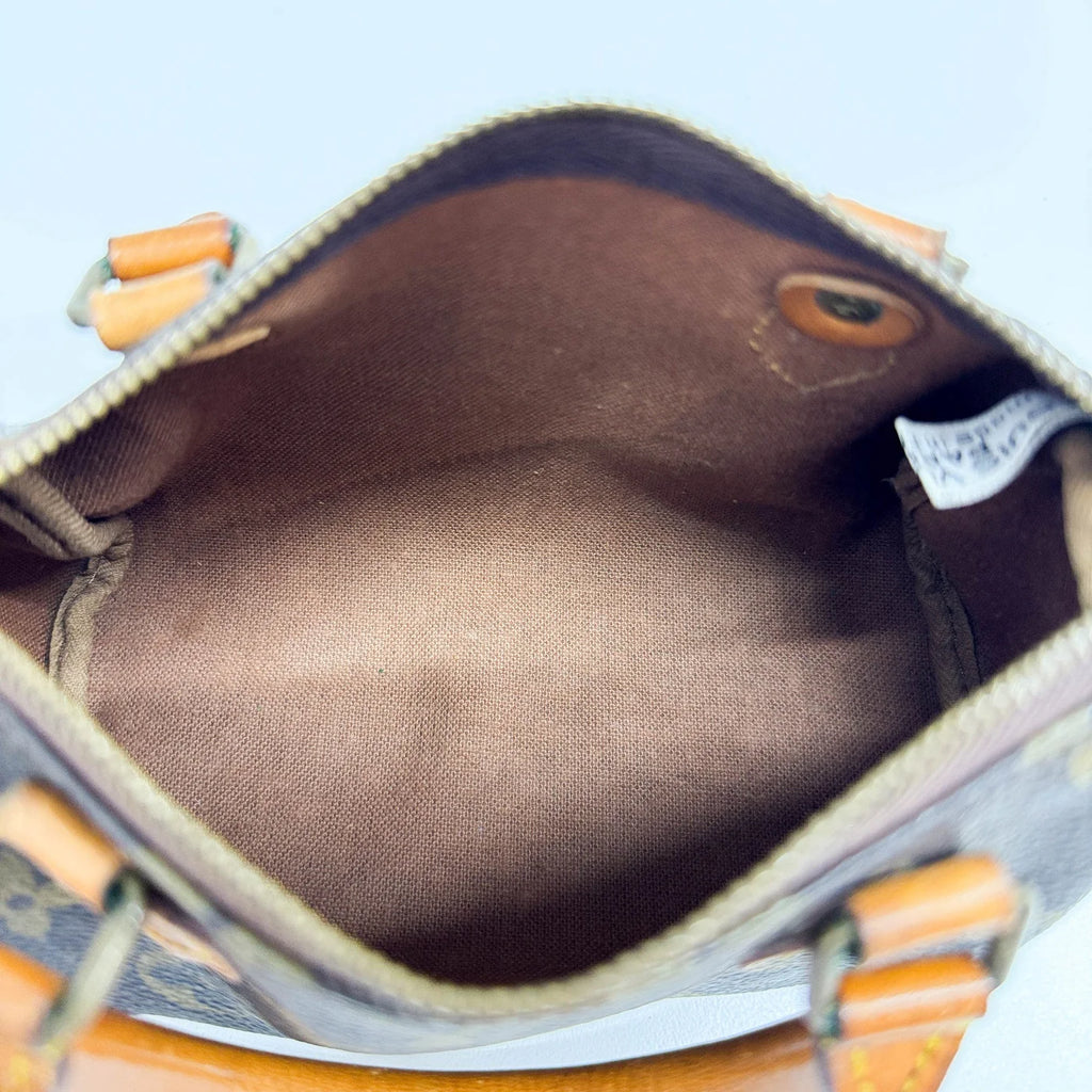 LOUIS VUITTON Mini Speedy Brown Monogram Canvas (Strap Included)