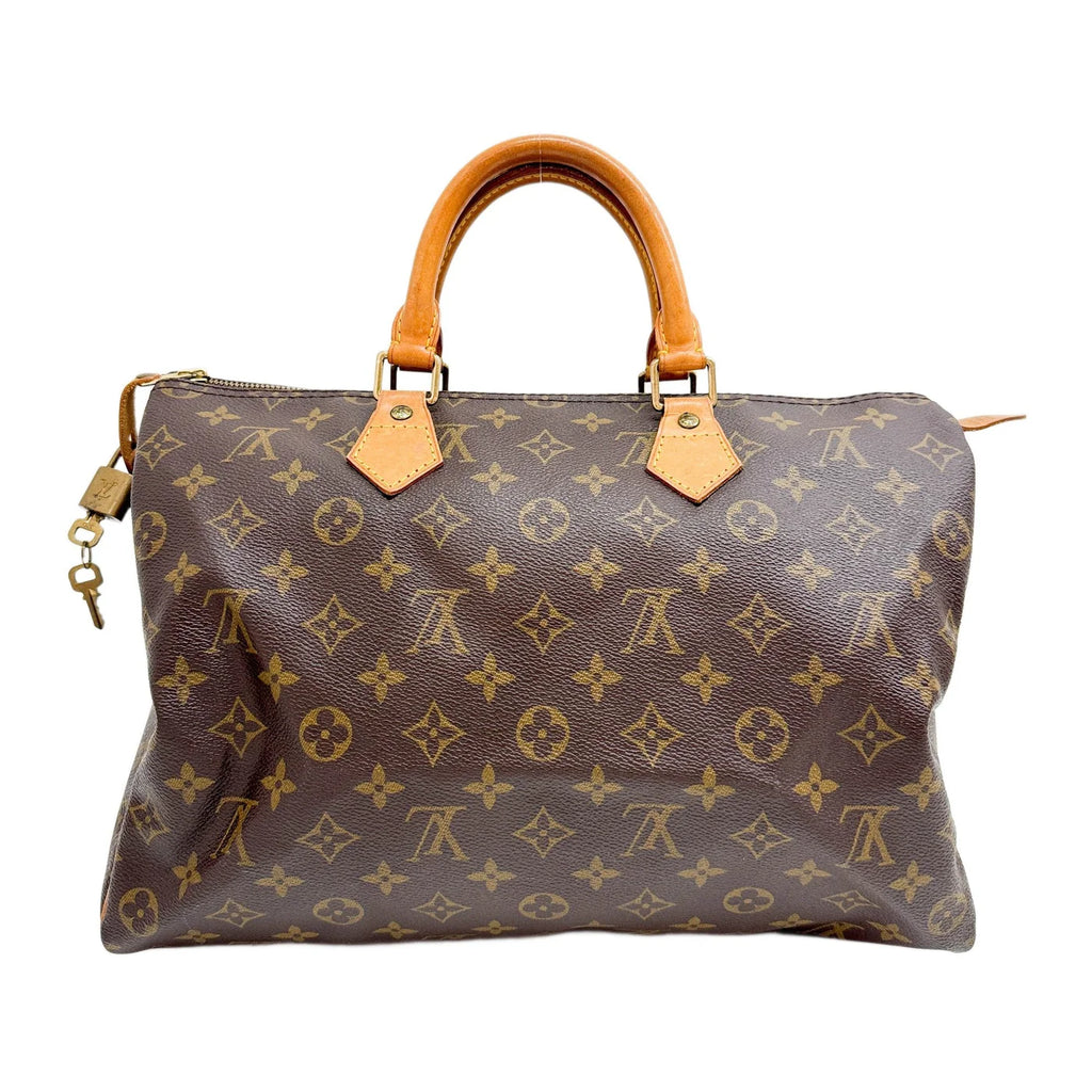 LOUIS VUITTON Speedy 35 Brown Monogram Canvas Hand Bag