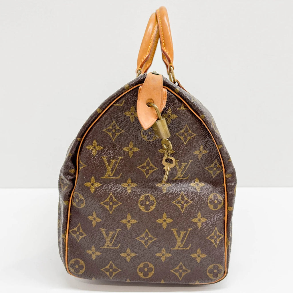 LOUIS VUITTON Speedy 35 Brown Monogram Canvas Hand Bag