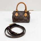 LOUIS VUITTON Nano Speedy Brown Monogram Canvas (Strap Included)