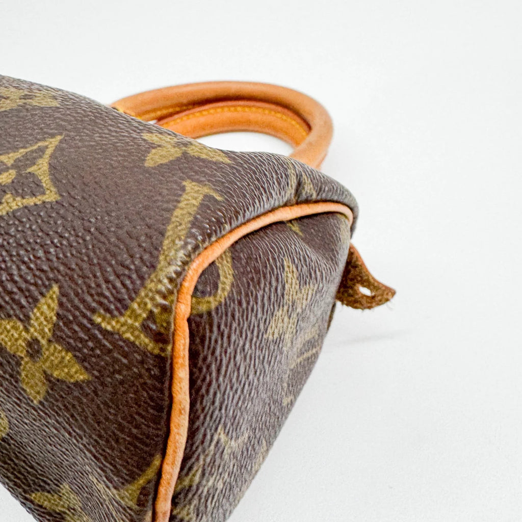 LOUIS VUITTON Nano Speedy Brown Monogram Canvas (Strap Included)