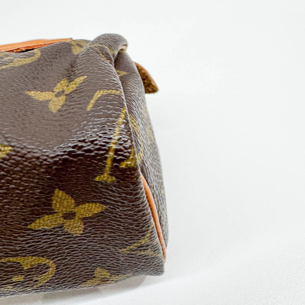 LOUIS VUITTON Nano Speedy Brown Monogram Canvas (Strap Included)