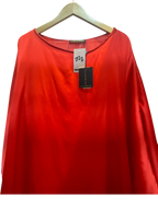 Erika Peña Vibrant Red Satin Kaftan Maxi Dress