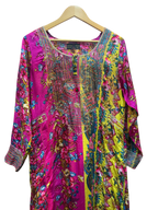 Vibrant Floral Maxi Kaftan Dress