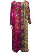 Vibrant Floral Maxi Kaftan Dress