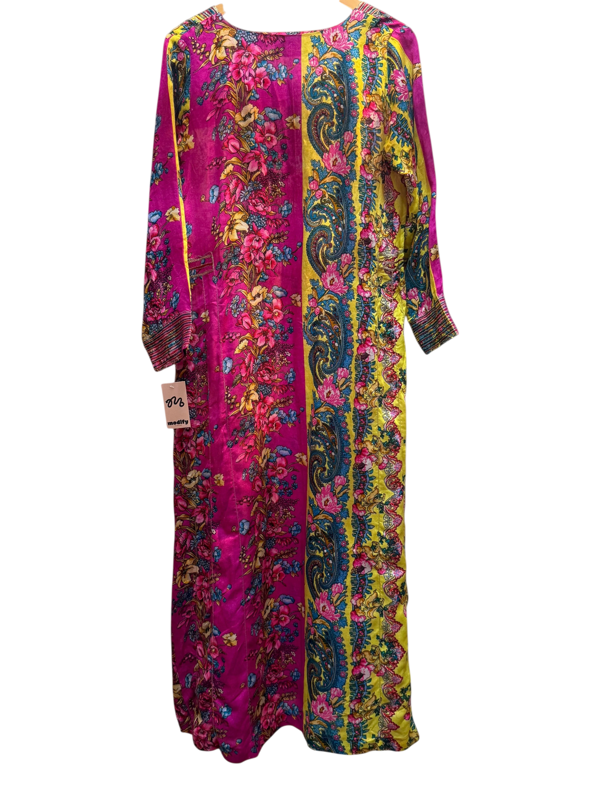 Vibrant Floral Maxi Kaftan Dress