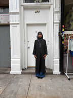 Midnight Black Hooded Djellaba Abaya