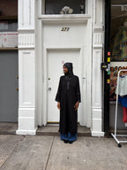 Midnight Black Hooded Djellaba Abaya