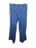 Vintage Braided Waistband Wide-Leg Denim Jeans