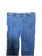Vintage Braided Waistband Wide-Leg Denim Jeans