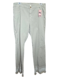 High-Rise Raw Hem Straight-Leg Pants