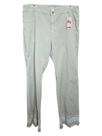 High-Rise Raw Hem Straight-Leg Pants