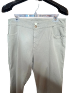 High-Rise Raw Hem Straight-Leg Pants