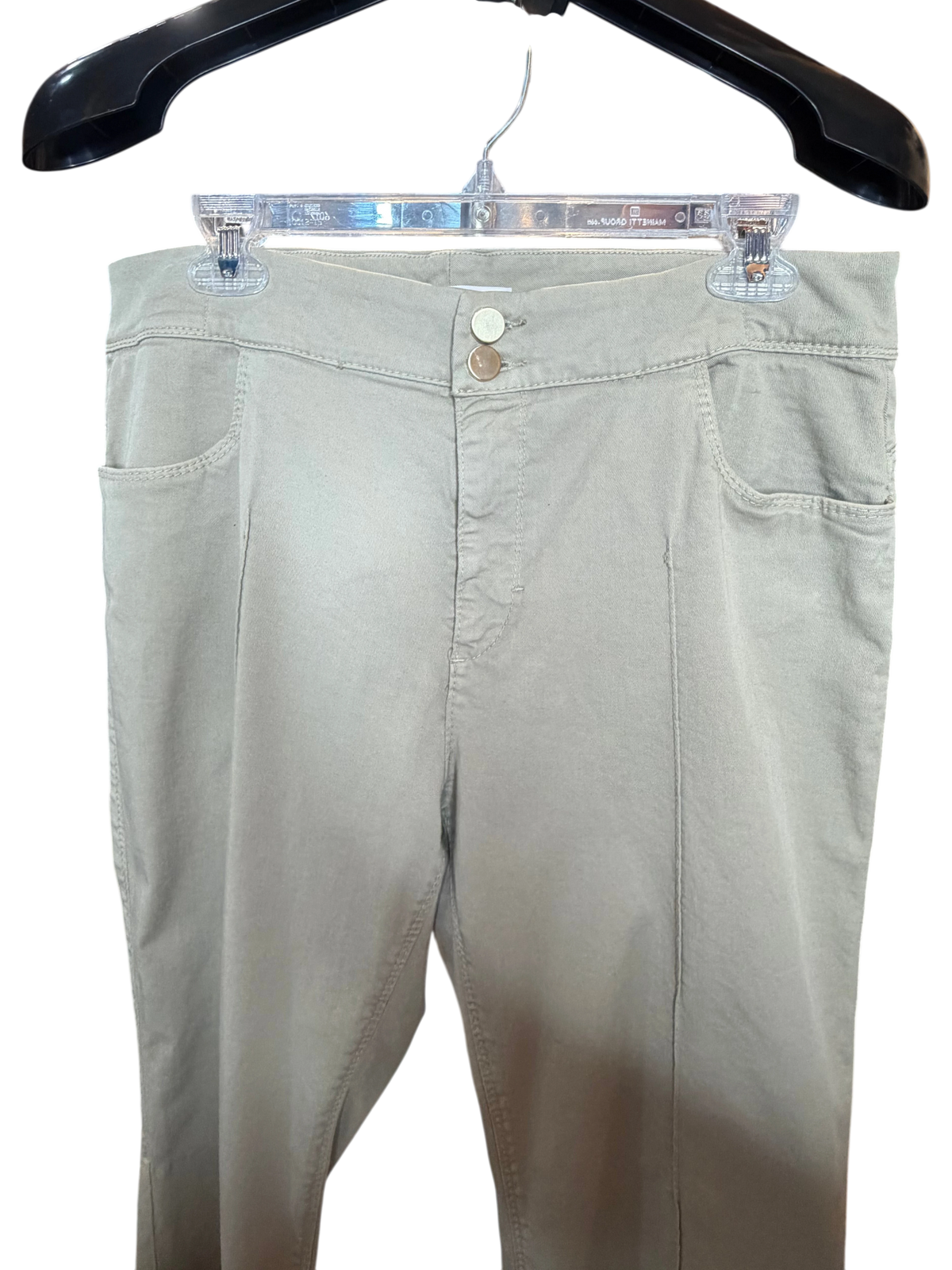 High-Rise Raw Hem Straight-Leg Pants