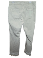 High-Rise Raw Hem Straight-Leg Pants