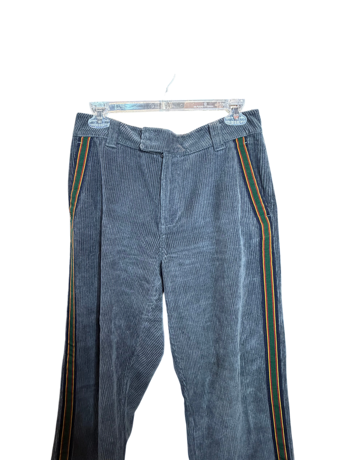 Vintage Side-Striped Grey Corduroy Pants