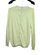 WoolOvers Pale Yellow V-Neck Button-Front Cardigan