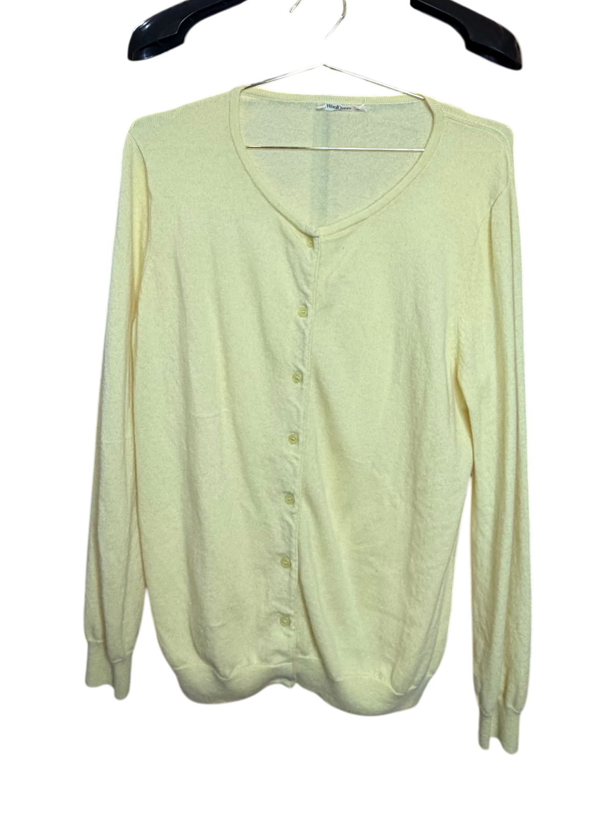 WoolOvers Pale Yellow V-Neck Button-Front Cardigan