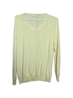 WoolOvers Pale Yellow V-Neck Button-Front Cardigan